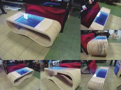 Lazer Kesim Modern Masa DXF Dosyası
