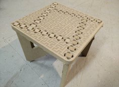 İkili Ağaç Ayak Taburesi Lazer Kesim CNC Router Planları Ücretsiz Vektör
