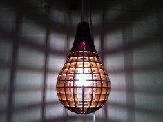 Gözyaşı Damlası Kolye Lamba Lazer Kesim DXF Dosyası