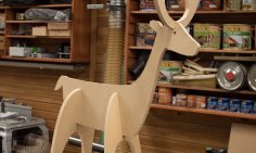 Noel geyiği Rudolph lazer kesim CNC router planları SVG dosyası