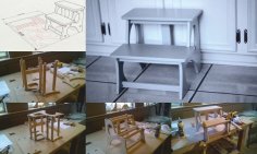 Çocuklar için Basamaklı Tabure DXF Dosyası