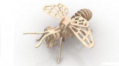 Arı 6mm Ahşap Böcek 3D Puzzle DXF Dosyası
