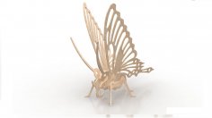 Mariposa 3D Puzzle 6mm DXF Dosyası