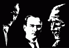 Atatürk Siluetleri Ücretsiz Vektör