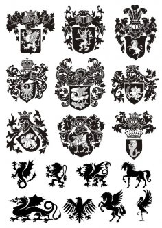 Heraldiğe ait ücretsiz vektör