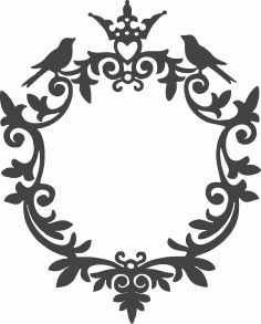 Süs Kuşları Çerçeve DXF Dosyası