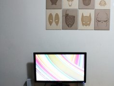Minimalist Süper Kahraman MDF Posterleri Ücretsiz Vektör