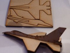 Lazer Kesim Mini F16 Savaş Uçağı DXF Dosyası