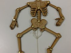 Lazer Kesim Hareketli İskelet DXF Dosyası