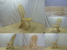 Şık Kontraplak Sandalye DXF Dosyası