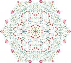 Çiçek Mandala Ücretsiz Vektör