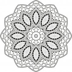 Mandala Tasarımı Ücretsiz Vektör