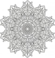 Gizemli Mandala Ücretsiz Vektör