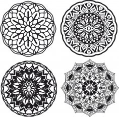 Mandala Serbest Vektör Seti