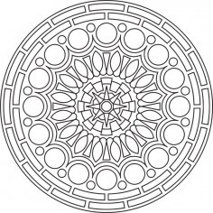 Mandala Yuvarlak Ücretsiz Vektör