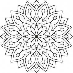 Mandala Çiçek Ücretsiz Vektör