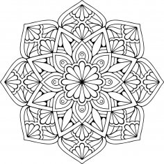 Mandala Çiçek Ücretsiz Vektör