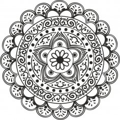 Mandala Yıldızı Ücretsiz Vektör