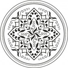 Mandala Çiçeği Ücretsiz Vektör