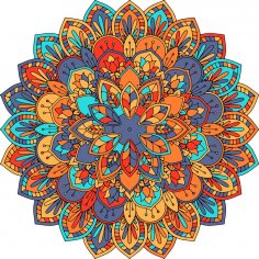 Soyut Mandala Tasarımı Ücretsiz Vektör
