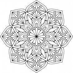 Mandala Çiçek Vektörü Ücretsiz Vektör