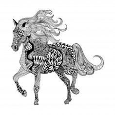 Zentangle At Ücretsiz Vektör