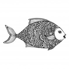 Zentangle Balık Ücretsiz Vektör