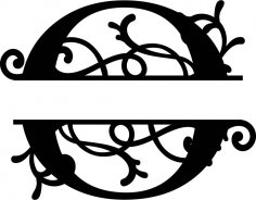 Gelişmiş Bölünmüş Monogram O Harfi Ücretsiz Vektör