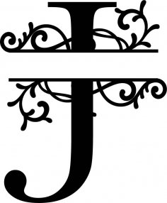 Göz Alıcı Ayrık Monogram J Harfi Ücretsiz Vektör