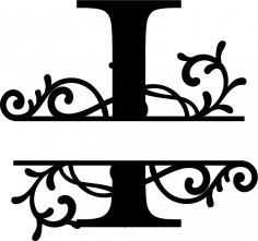 Hareketli Bölünmüş Monogram I Harfi Ücretsiz Vektör