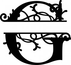 G Harfi Ücretsiz Vektörüyle Süslenmiş Ayrık Monogram