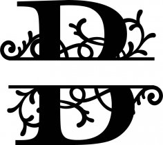 Süslemeli Ayrık Monogram B Harfi Ücretsiz Vektör