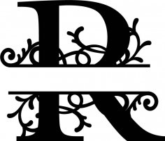 Gelişmiş Ayraçlı Monogram R Harfi Ücretsiz Vektör