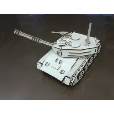 Tank 3D Puzzle Model Lazer Kesim Ücretsiz Vektör