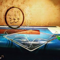 Akrilik 4 mm Lazer Kesim Tepsi Hediye Ücretsiz Vektör