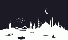 İstanbul Şehir Silueti Vektör Sanatı Ücretsiz Vektör