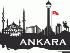 Ankara Silüeti Ücretsiz Vektör