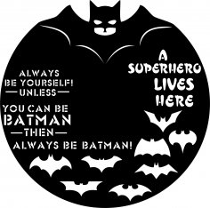 Batman Vinil Saat Şablonu Ücretsiz Vektör