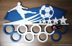Madalya Askısı Futbolcu - Madalyalık Lazer Kesim Ücretsiz Vektör