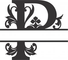Regal Split Yazı Tipi P DXF Dosyası