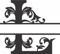 Regal Split Font L DXF Dosyası