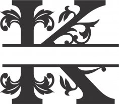 Regal Split Font K DXF Dosyası