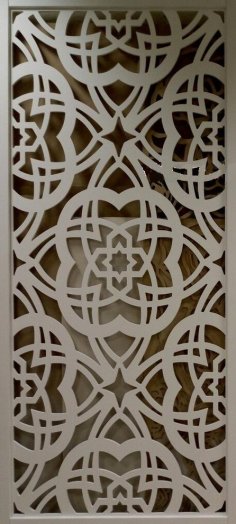 Çiçek Desenli Lazer Kesim CNC Router Şablonu SVG Dosyası