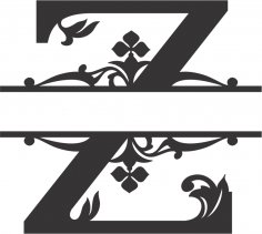 Regal Bölünmüş Yazı Tipi Z DXF Dosyası