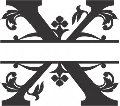 Regal Split Font X DXF Dosyası