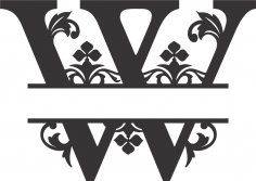Regal Split Font W DXF Dosyası