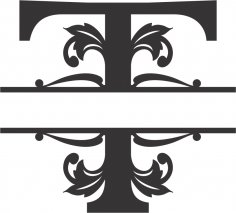 Regal Split Font T DXF Dosyası