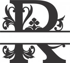 Kraliyet Ayrık Font R DXF Dosyası