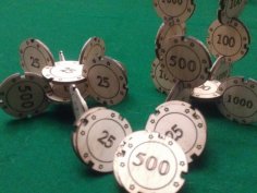 Lazer Kesim Birleştirilebilir Poker Fişi SVG Dosyası