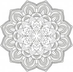 Mandala Tasarımı Vektörü Ücretsiz Vektör